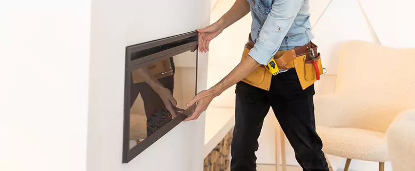 Metal Fireplace Installation in Willowdale, Ontario