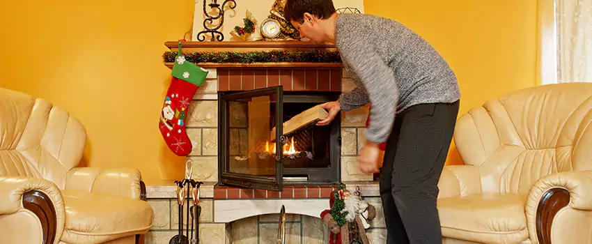 Rusted Metal Fireplace Restoration in Willowdale, Ontario