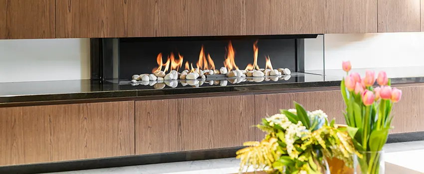 Double-height Fireplace Design Refurbishment in Willowdale, Ontario